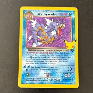 Pokemon Dark Gyarados Trading Card celebrations!